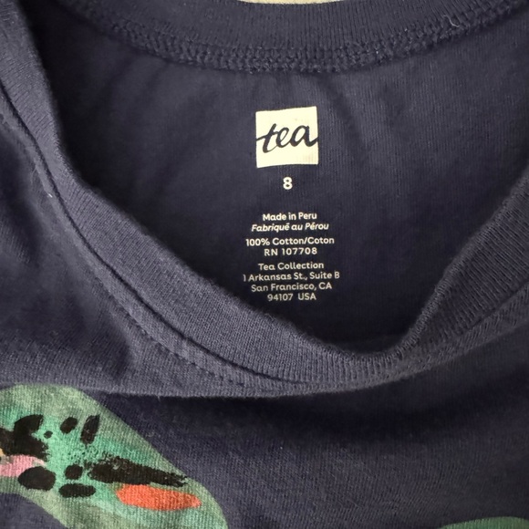 Tea turtle shirt size 8 - Picture 3 of 3